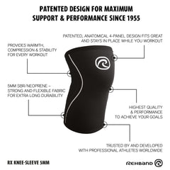 Rehband Knee sleeve 7mm infosheet